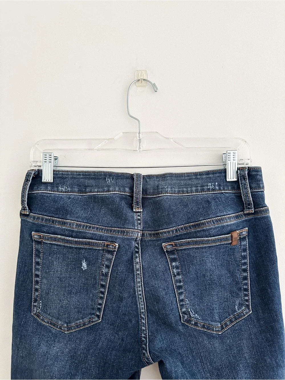 Joe's Jeans Mid Rise Skinny Jeans Cuffed Distressed Stretch Denim Size 29